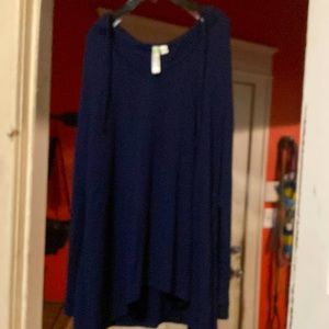 High low hoodie with draw strings